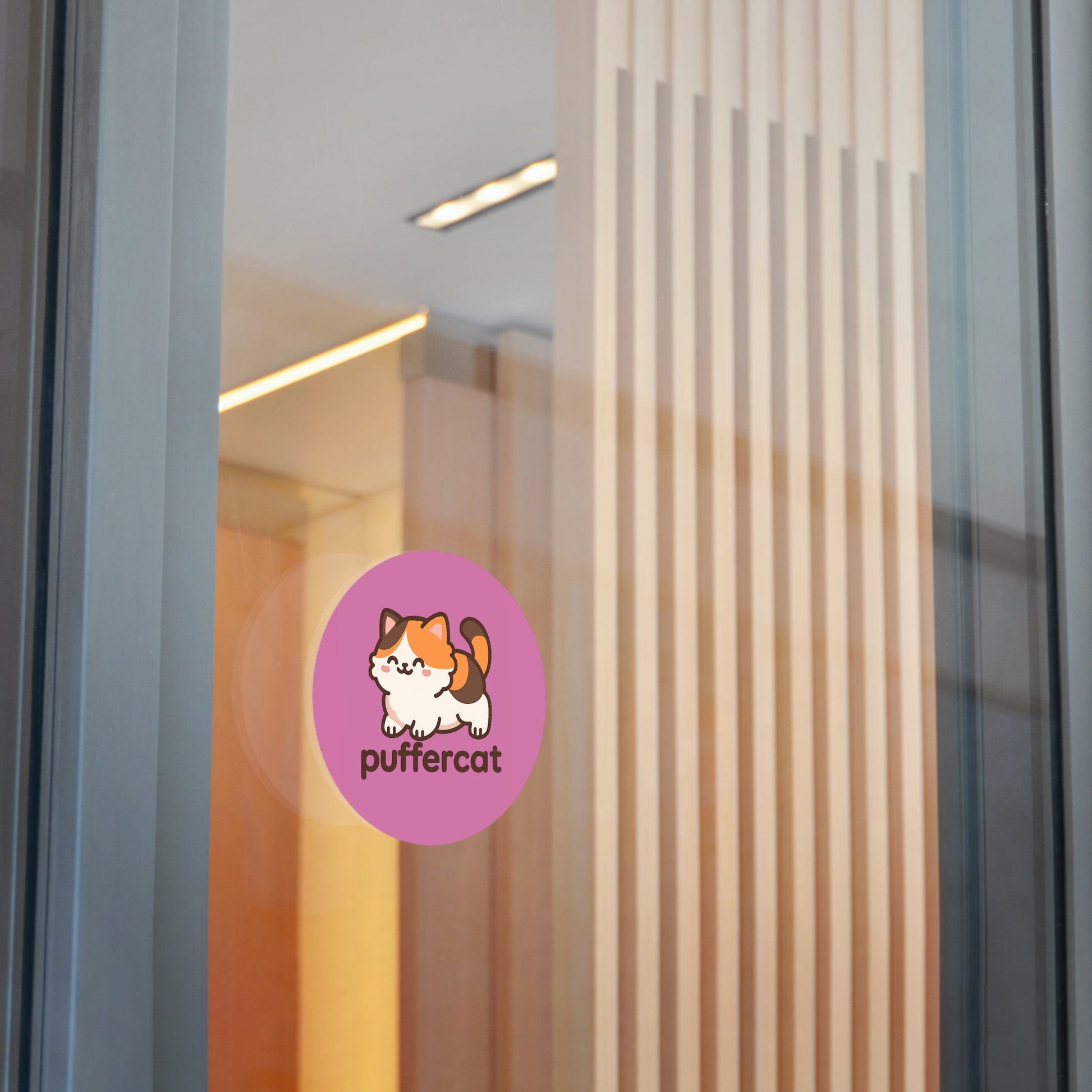 Cute Puffercat Vinyl Stickers