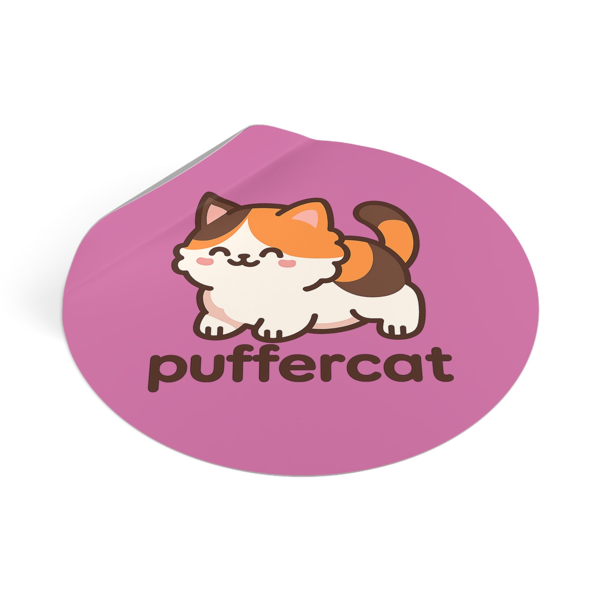 Cute Puffercat Vinyl Stickers