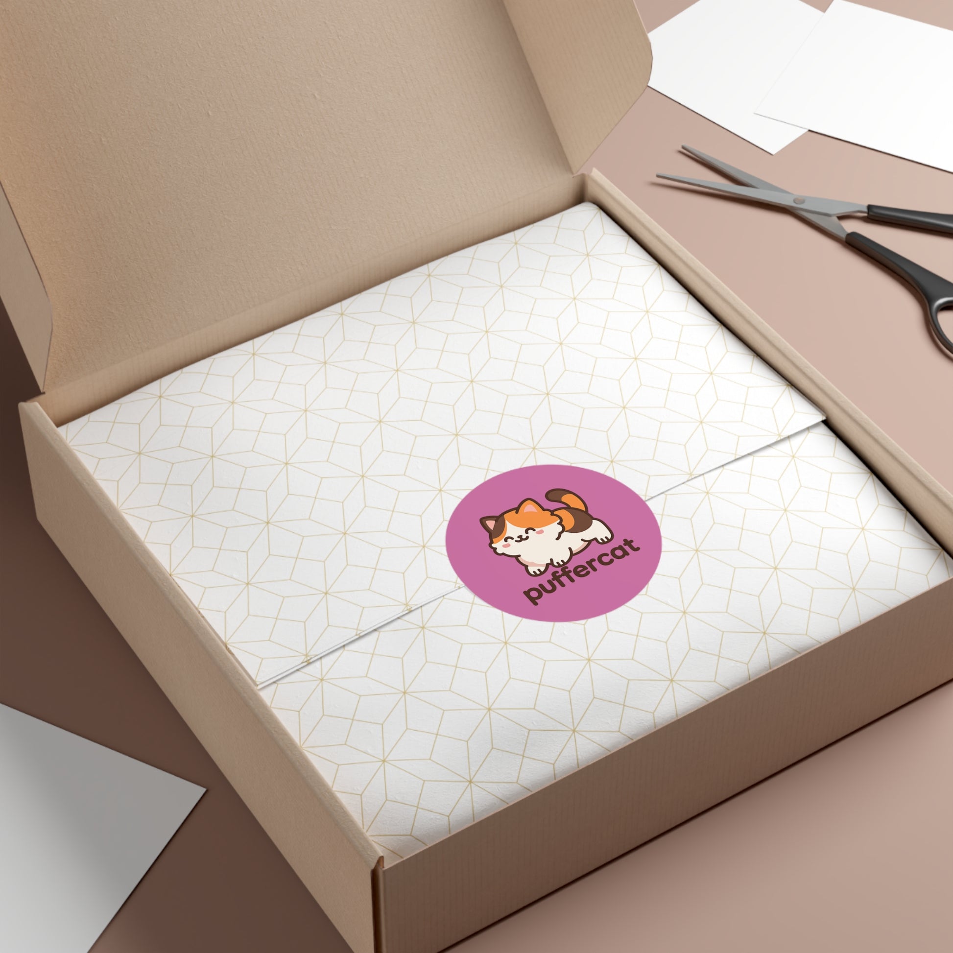 Cute Puffercat Vinyl Stickers