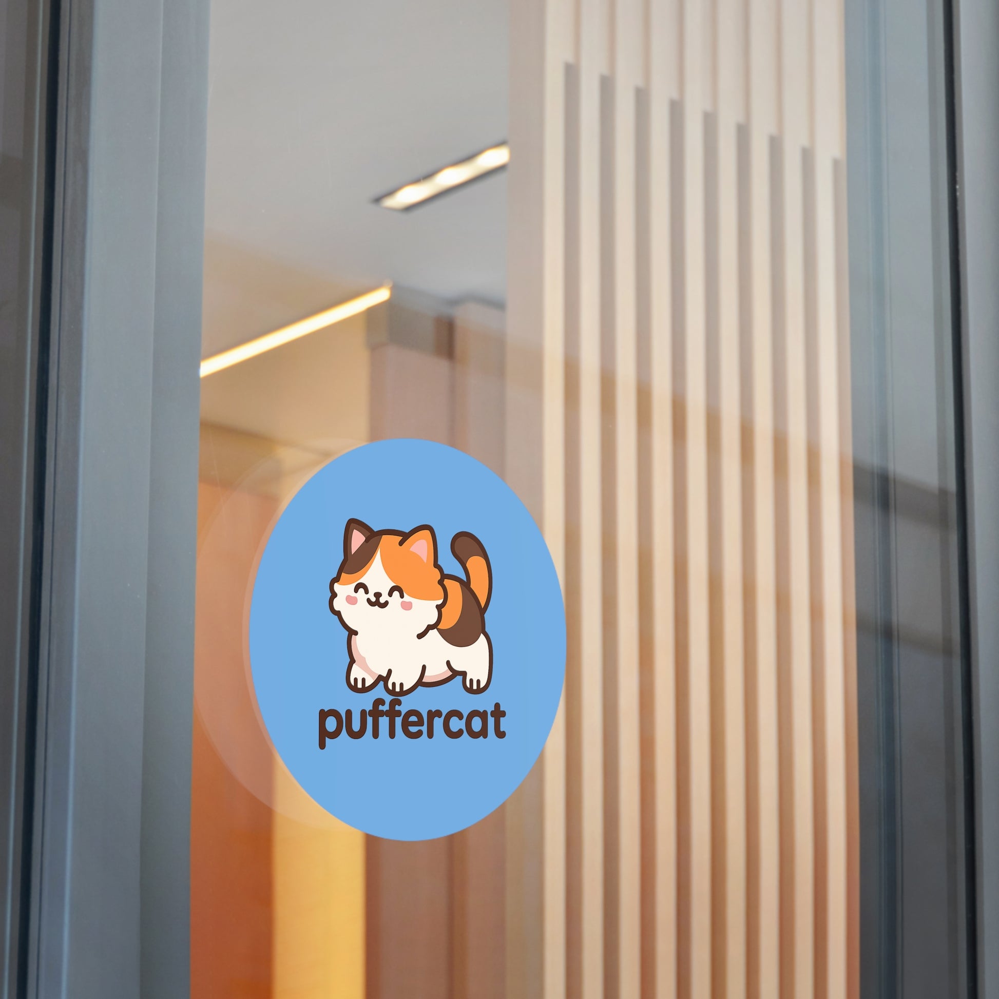 Cute Puffercat Vinyl Stickers
