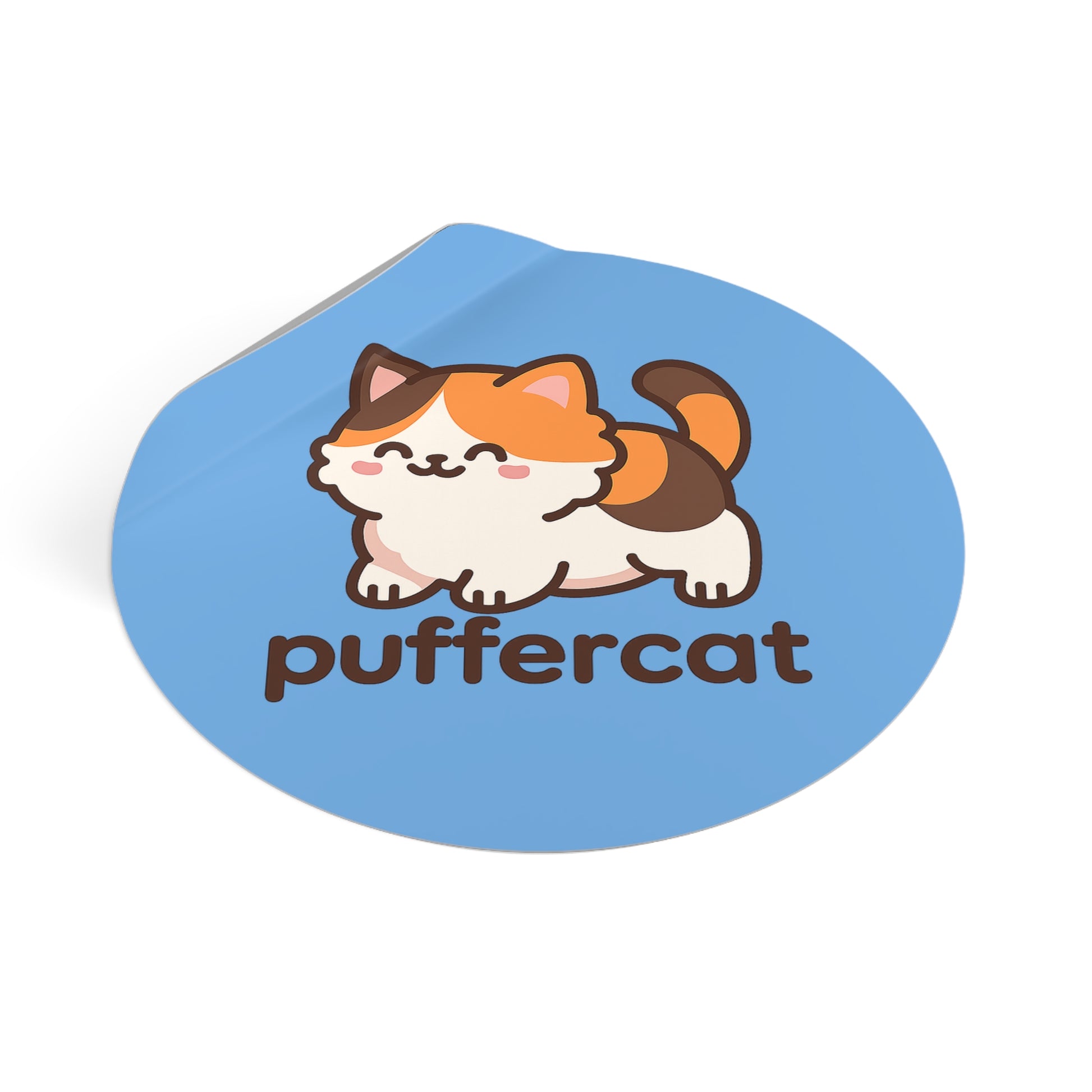 Cute Puffercat Vinyl Stickers
