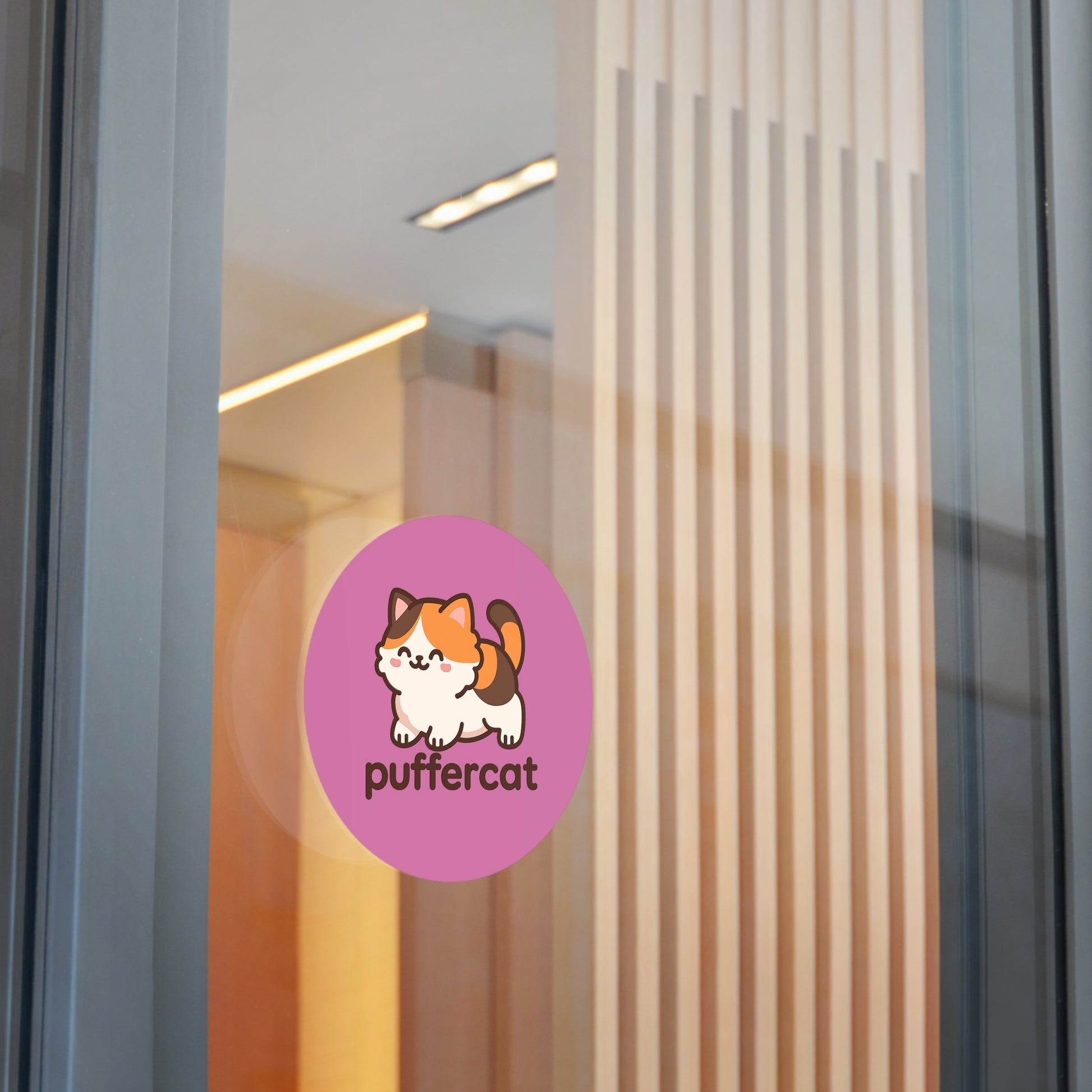 Cute Puffercat Vinyl Stickers