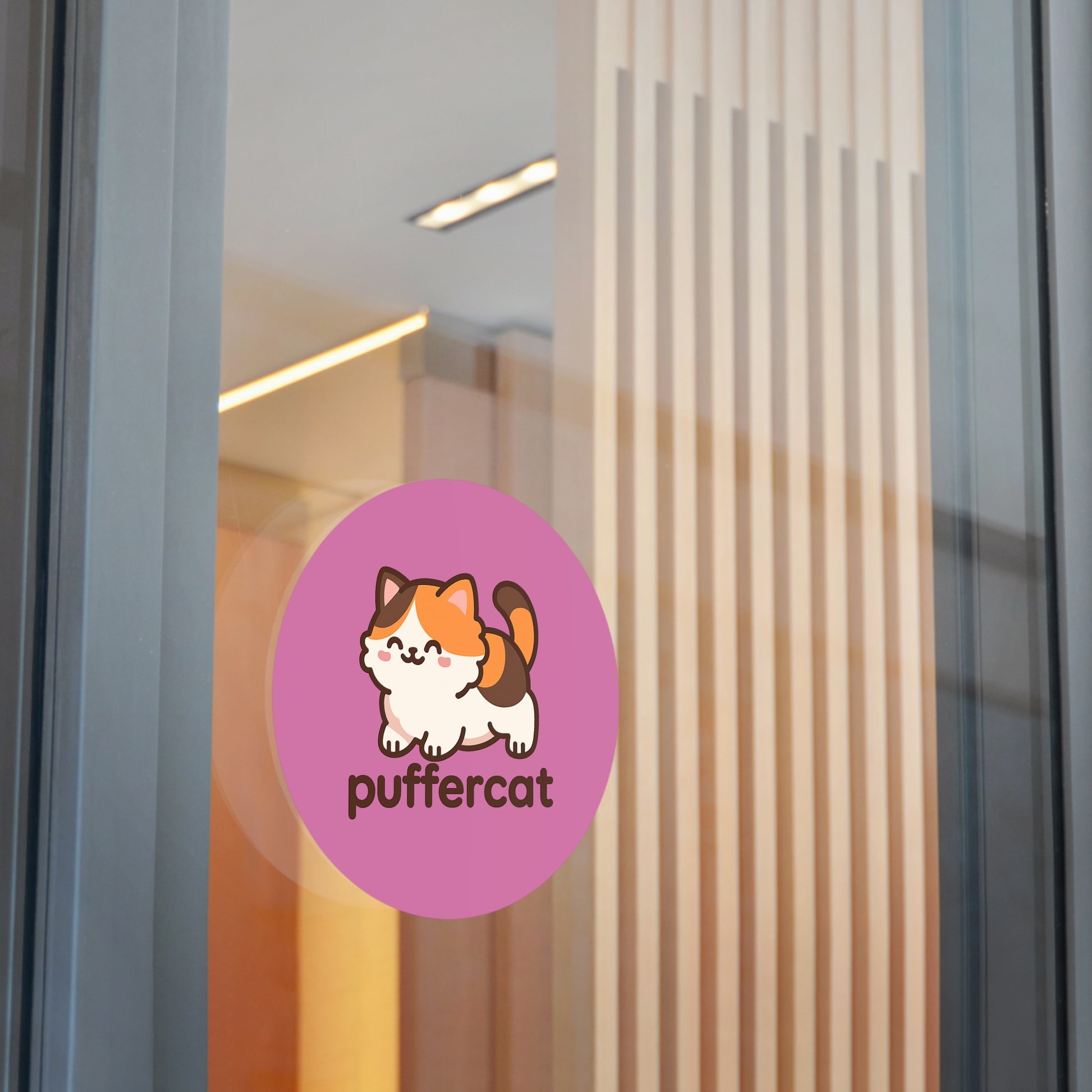 Cute Puffercat Vinyl Stickers