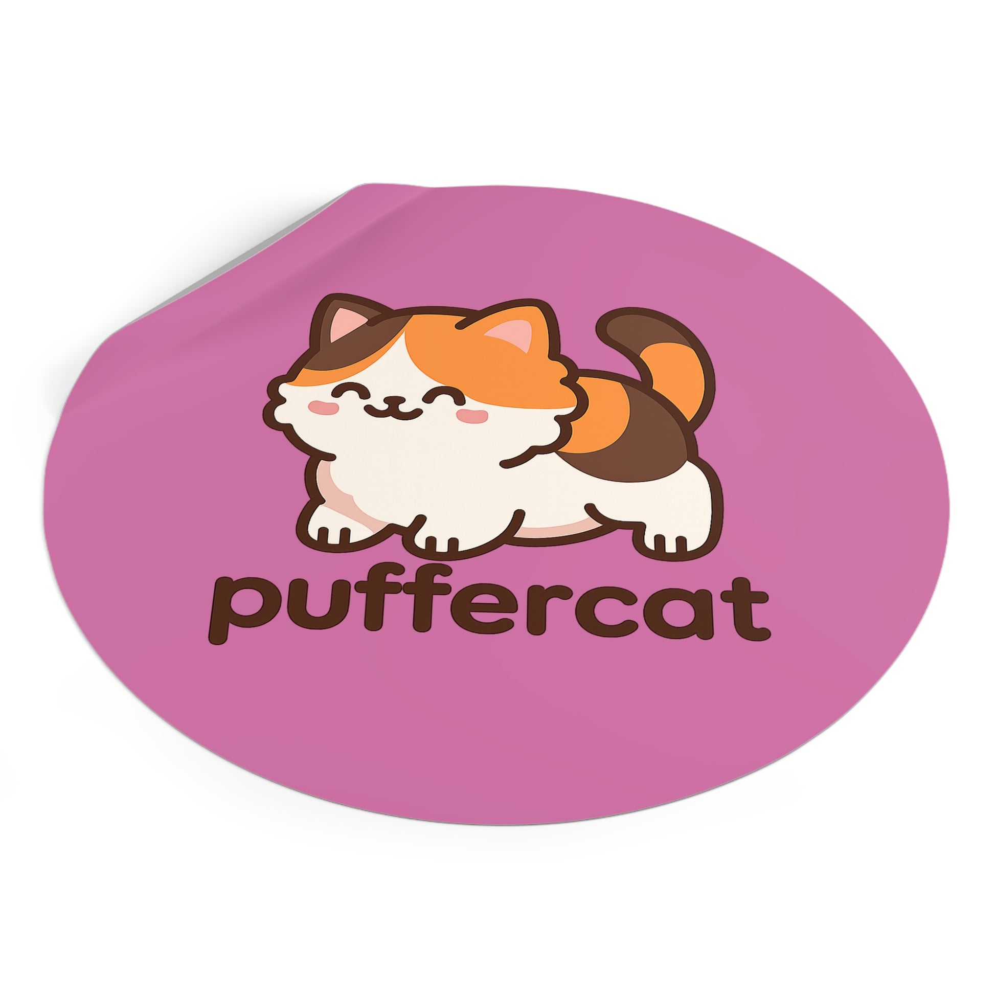 Cute Puffercat Vinyl Stickers