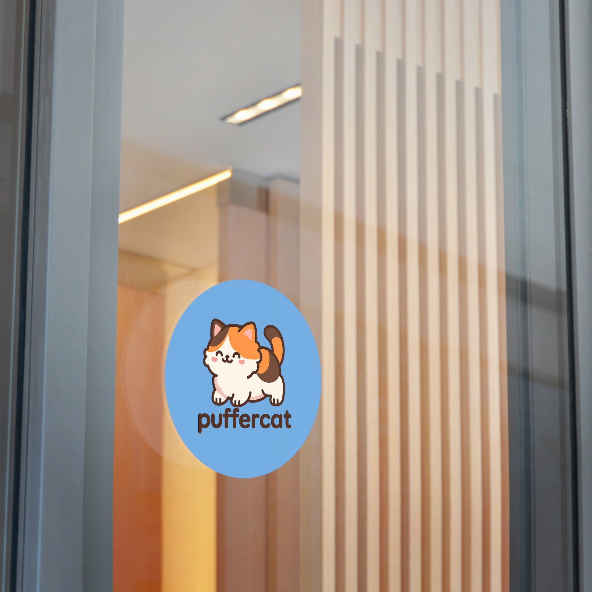 Cute Puffercat Vinyl Stickers