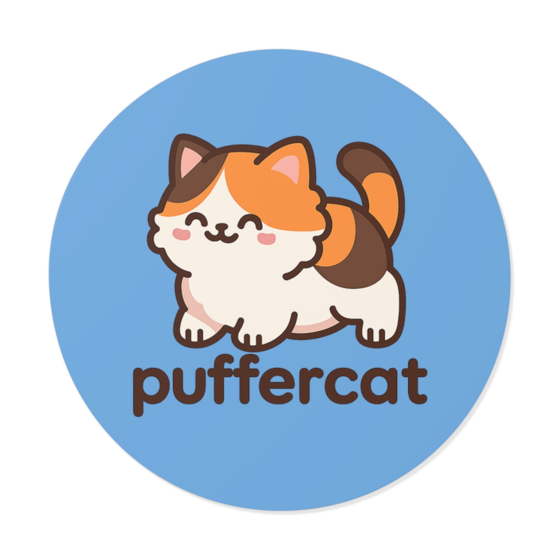 Cute Puffercat Vinyl Stickers
