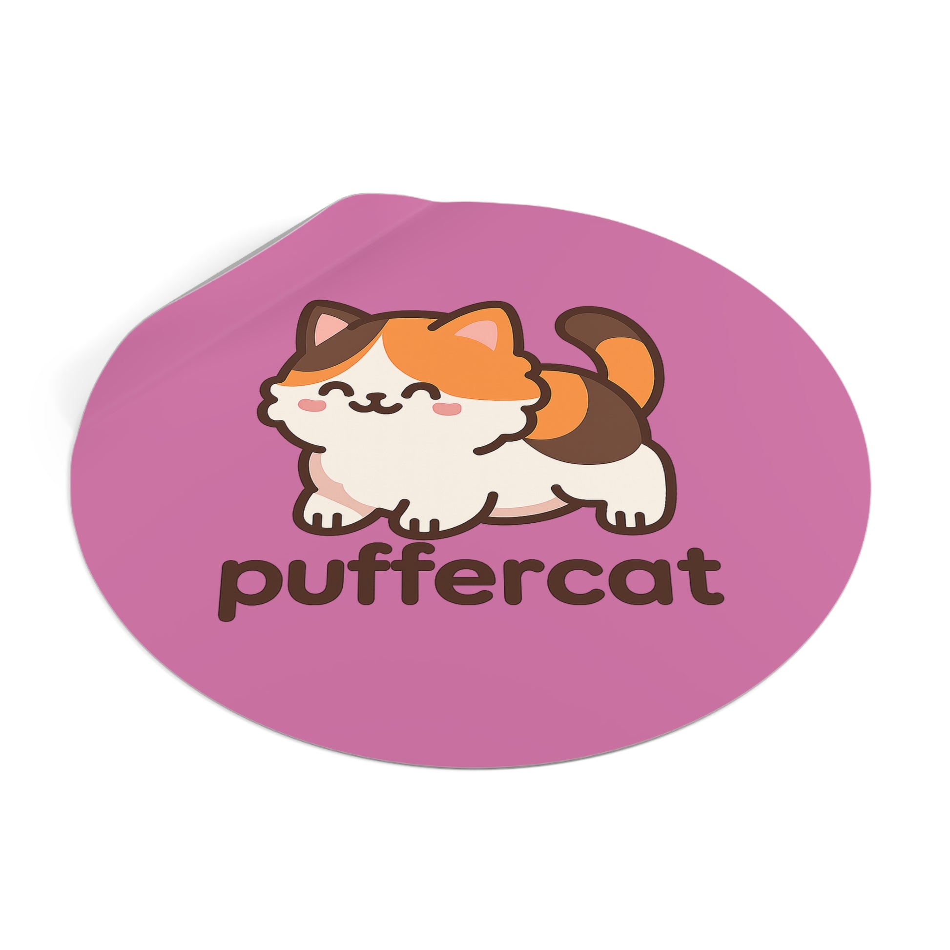 Cute Puffercat Vinyl Stickers