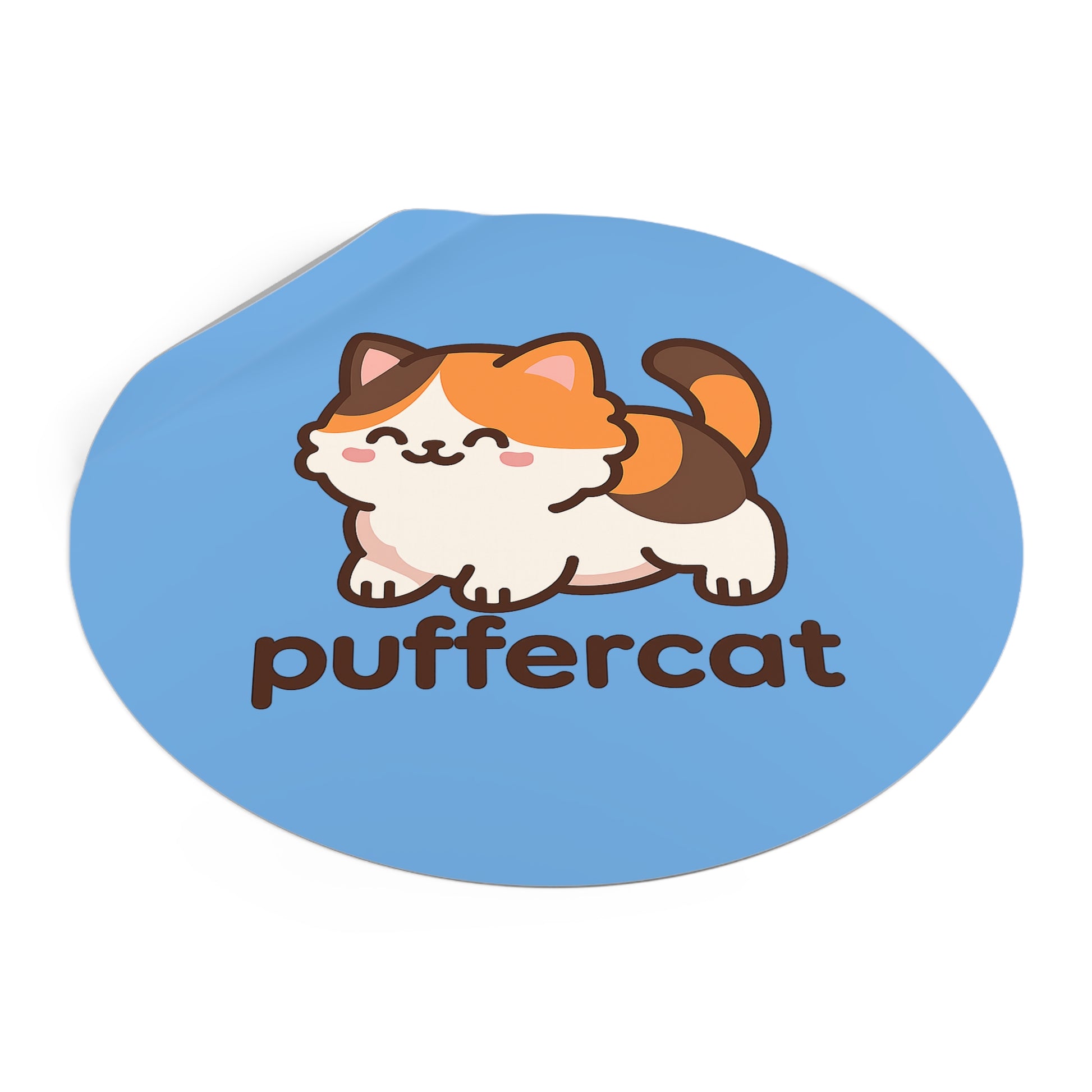 Cute Puffercat Vinyl Stickers