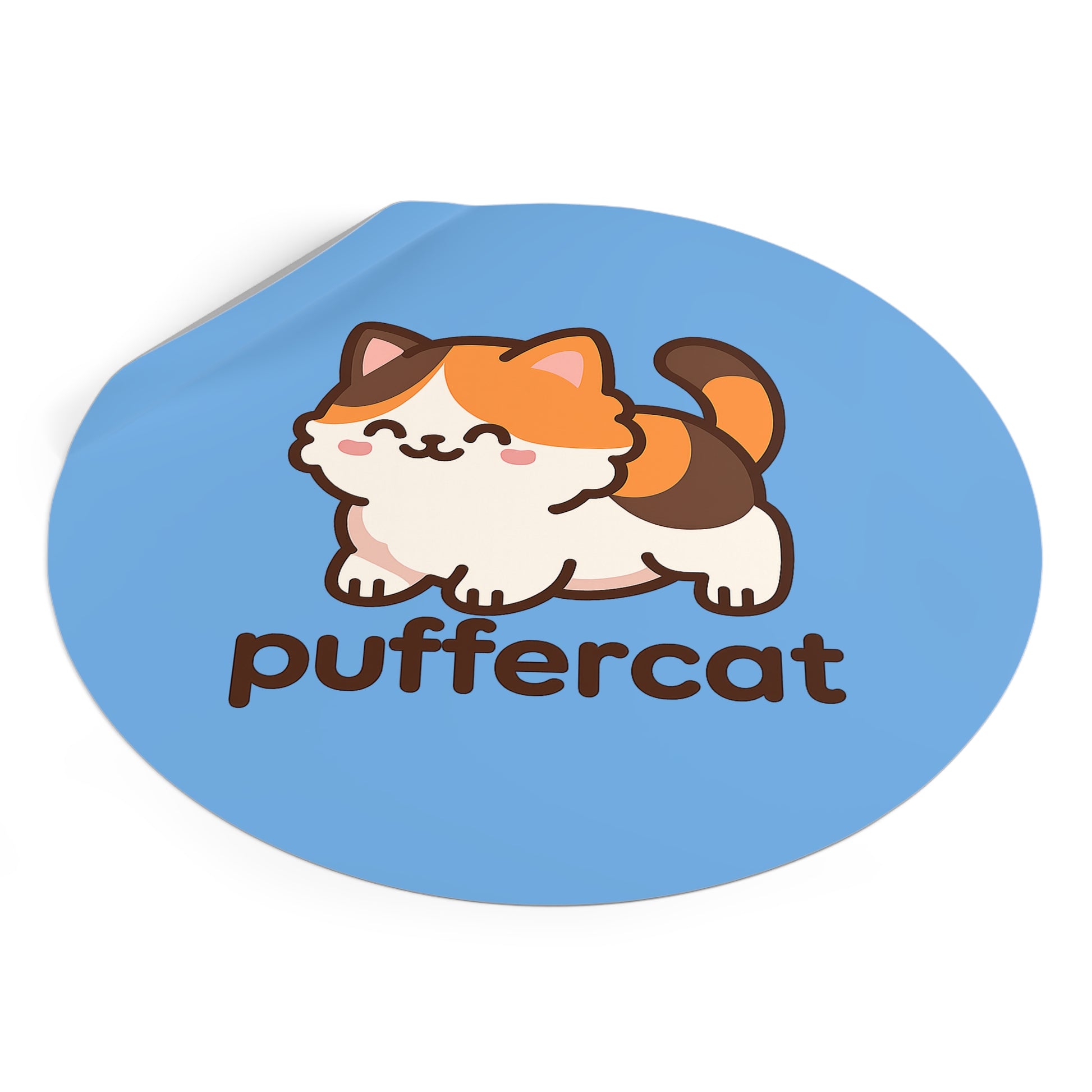 Cute Puffercat Vinyl Stickers