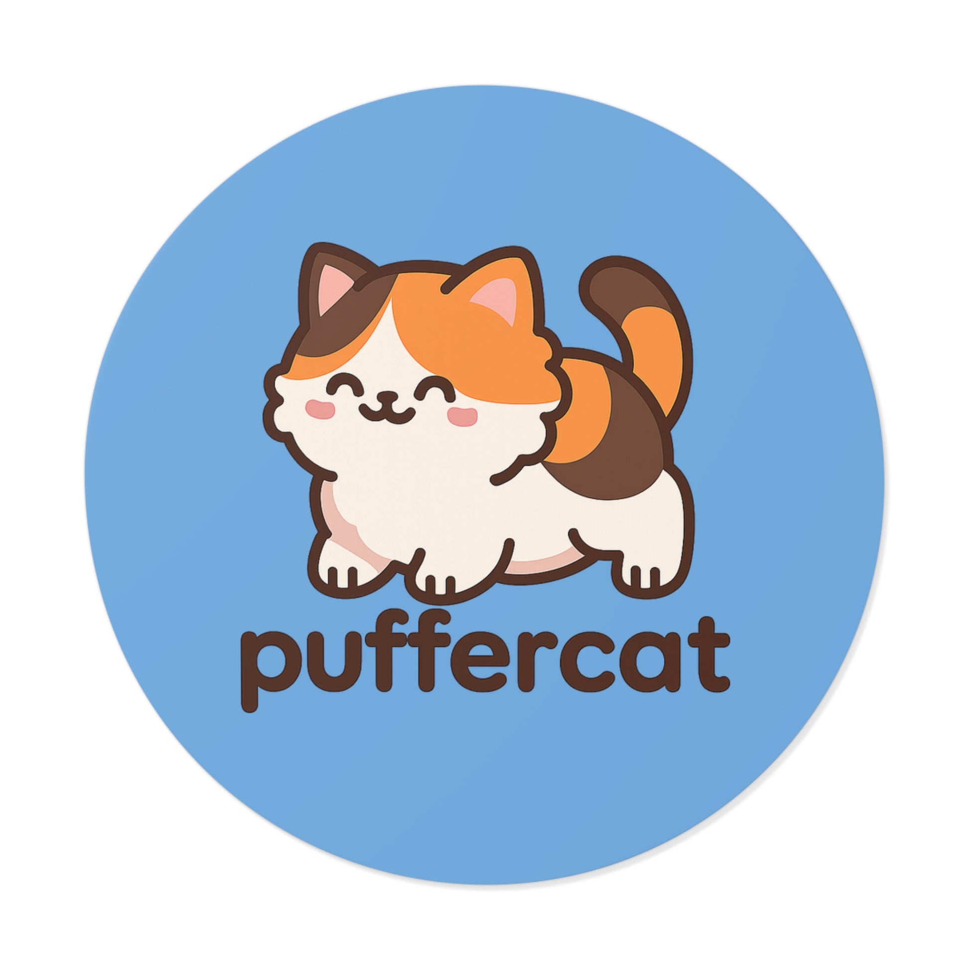 Cute Puffercat Vinyl Stickers