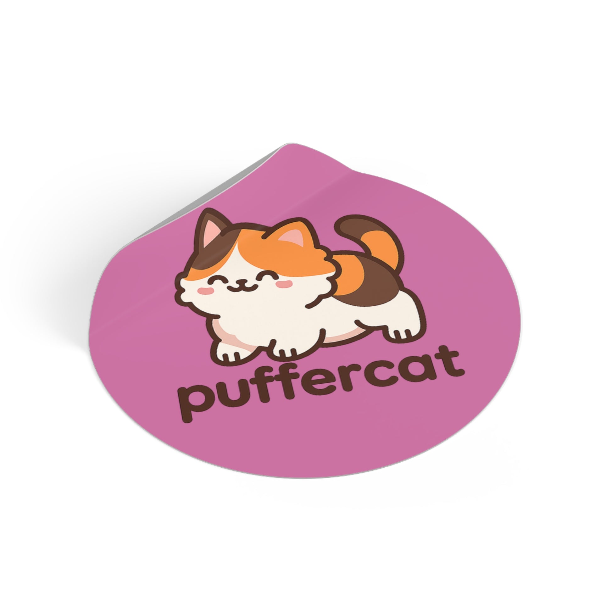 Cute Puffercat Vinyl Stickers