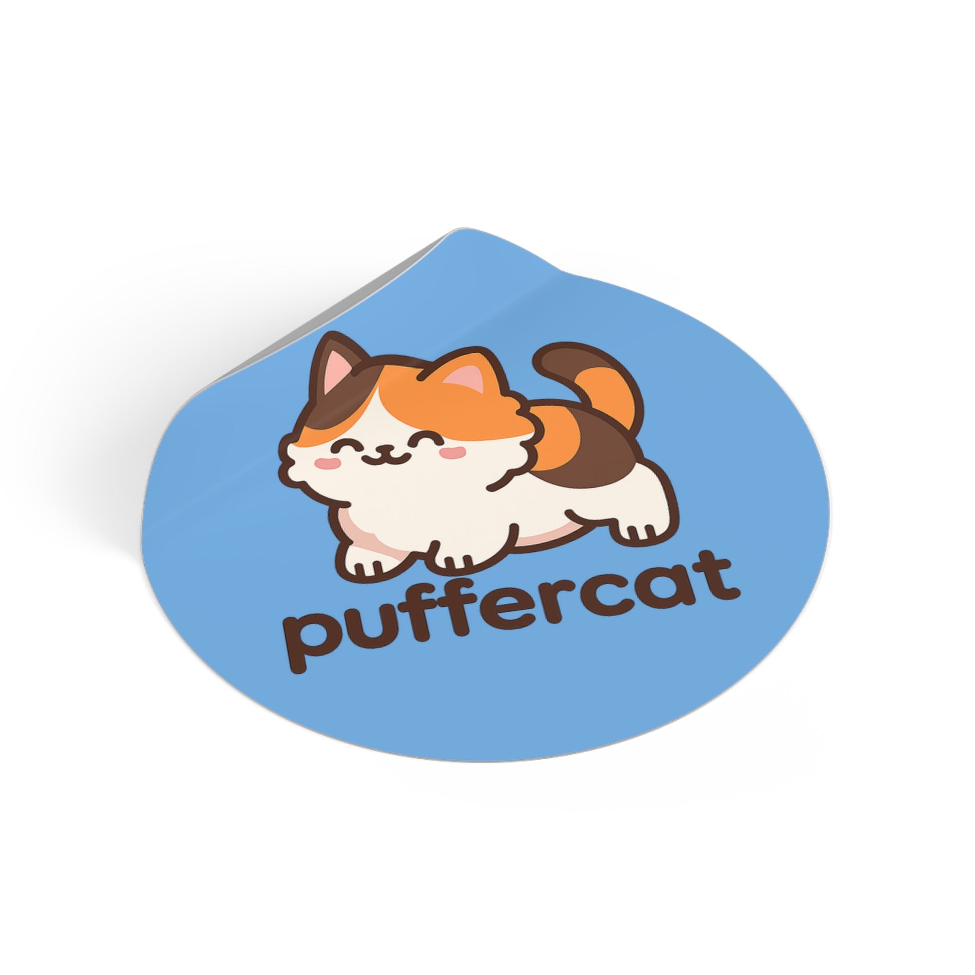 Cute Puffercat Vinyl Stickers