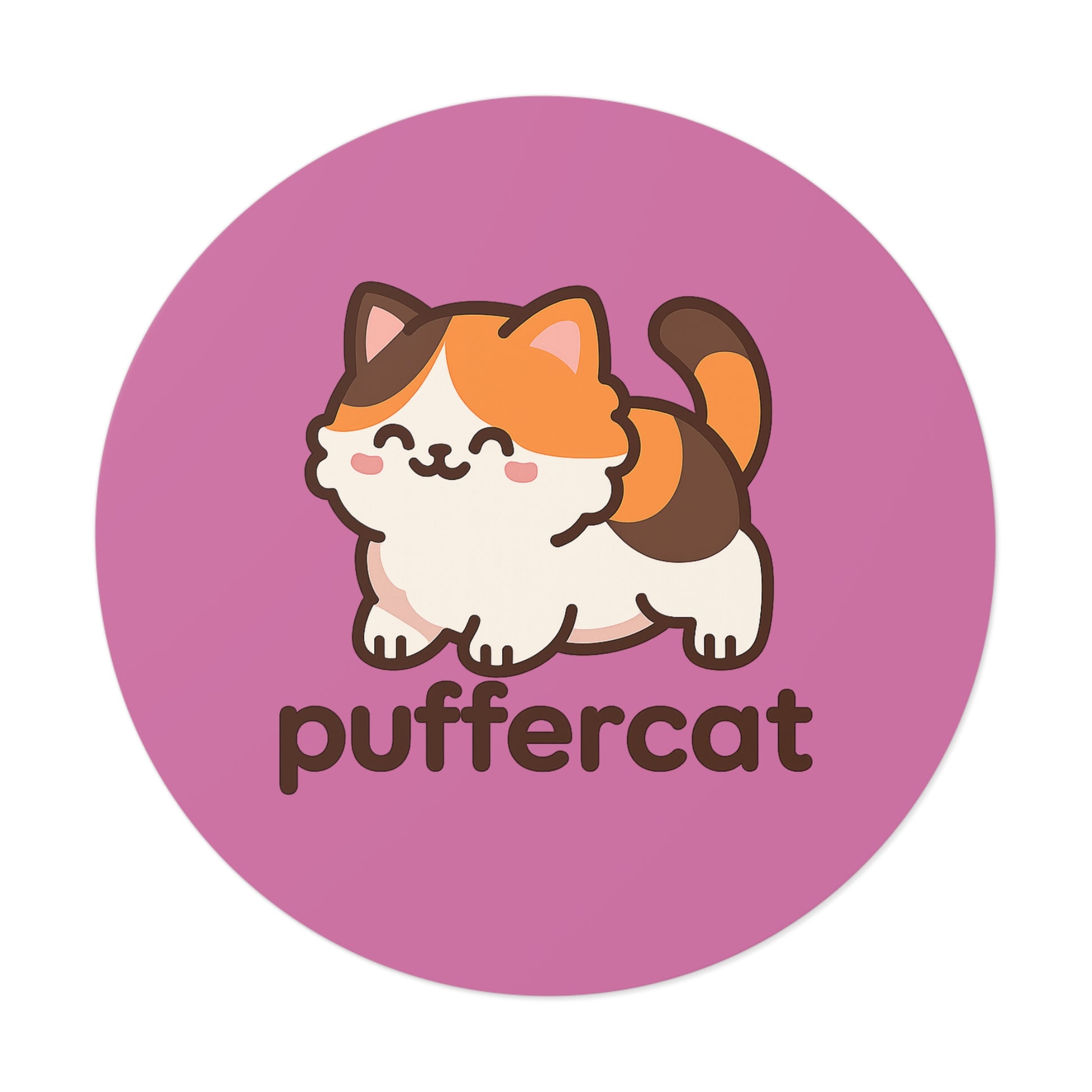 Cute Puffercat Vinyl Stickers