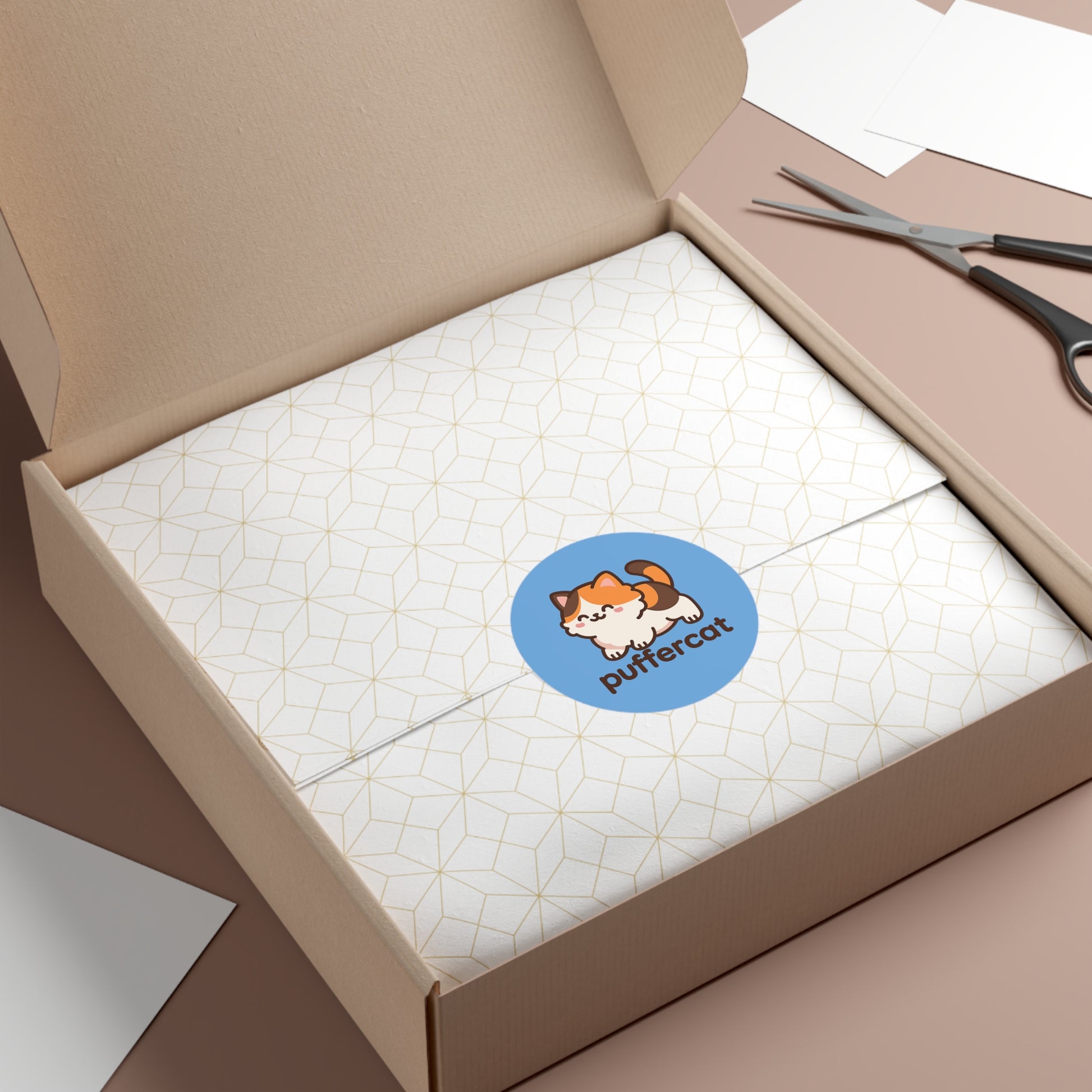 Cute Puffercat Vinyl Stickers