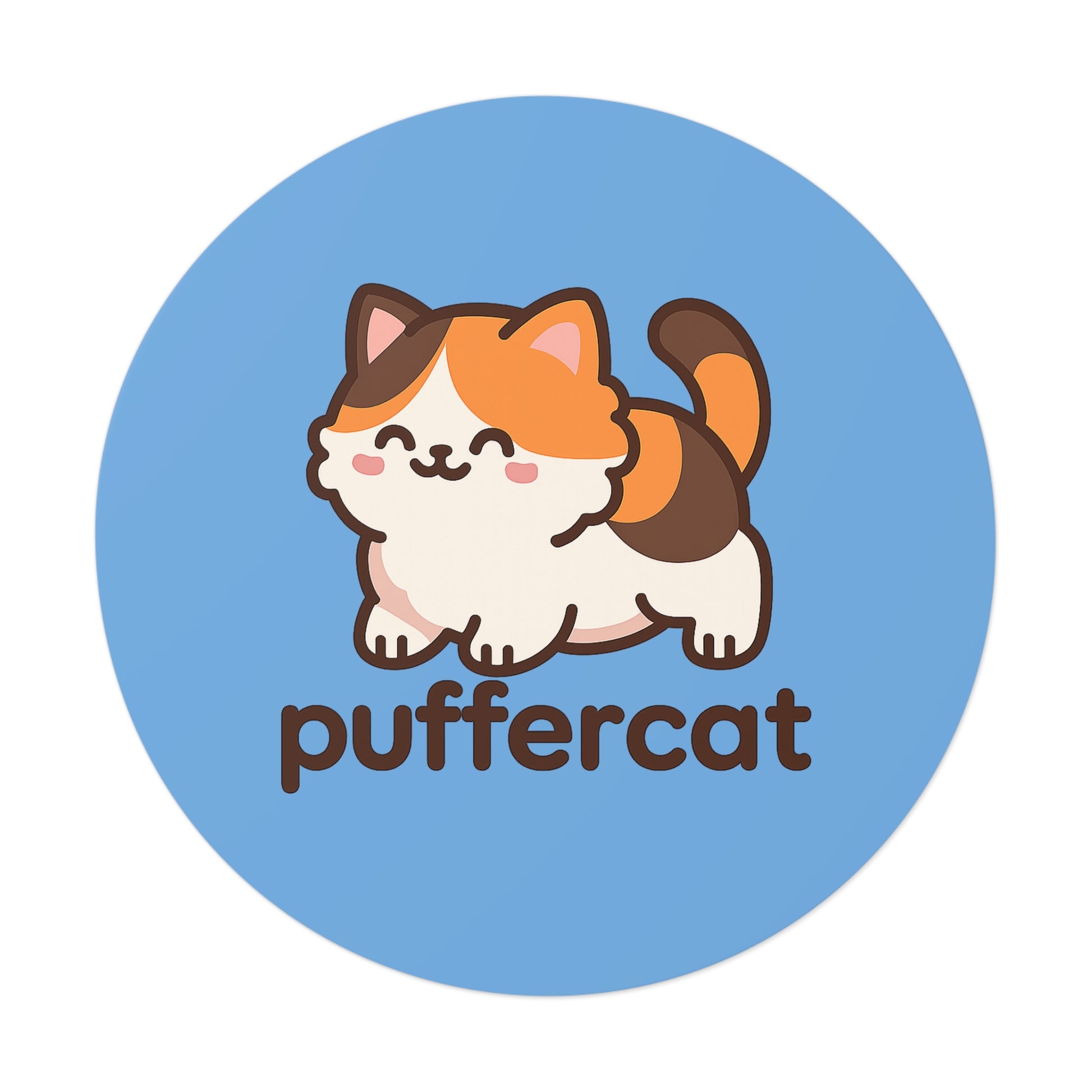 Cute Puffercat Vinyl Stickers