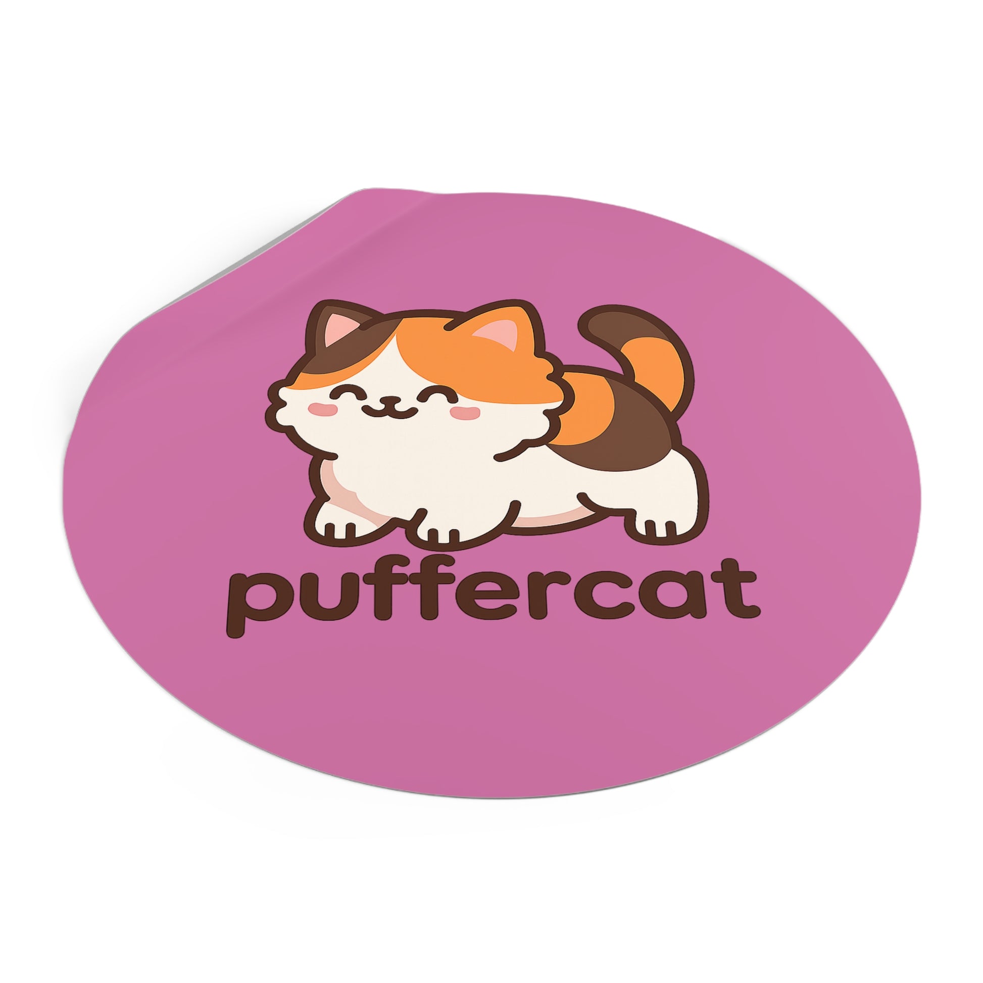 Cute Puffercat Vinyl Stickers