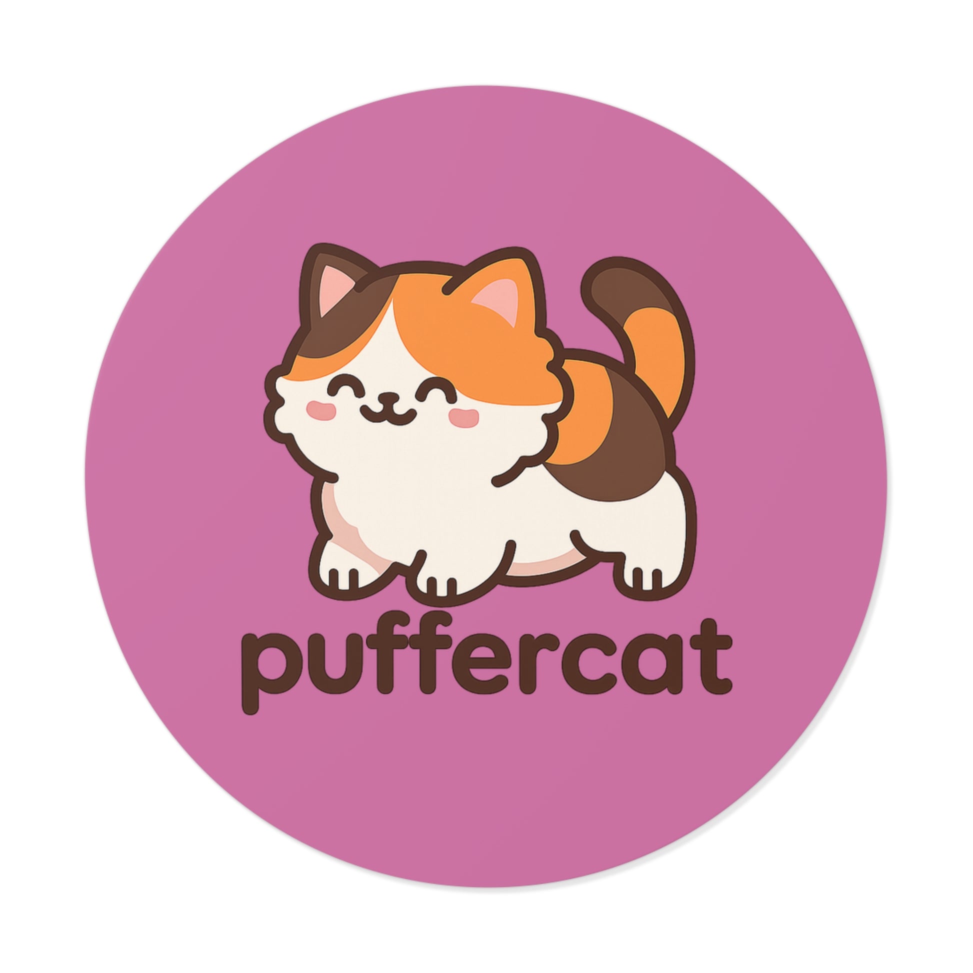 Cute Puffercat Vinyl Stickers